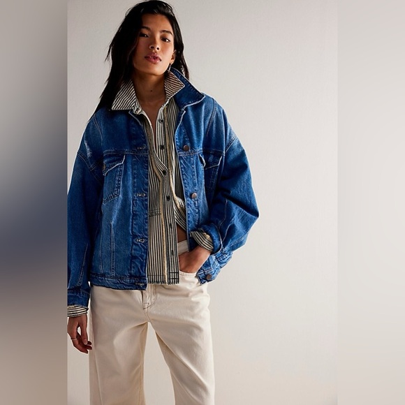 Free People Jackets & Blazers - Free People We The Free All In Denim Jacket NWT Size XL